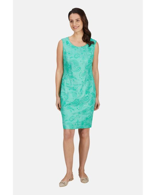 White Label Green Etuikleid aus Leinen