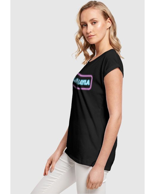(1-tlg) T-Shirt in LAYLA Merchcode Lyst Ladies Schwarz LA | DE
