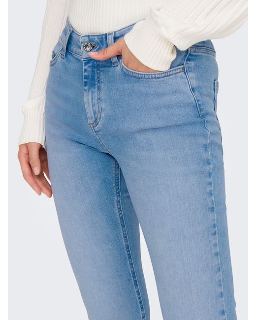 ONLY Blue Bootcut-Jeans ONLBLUSH MID FLARED DNM TAI198 NOOS