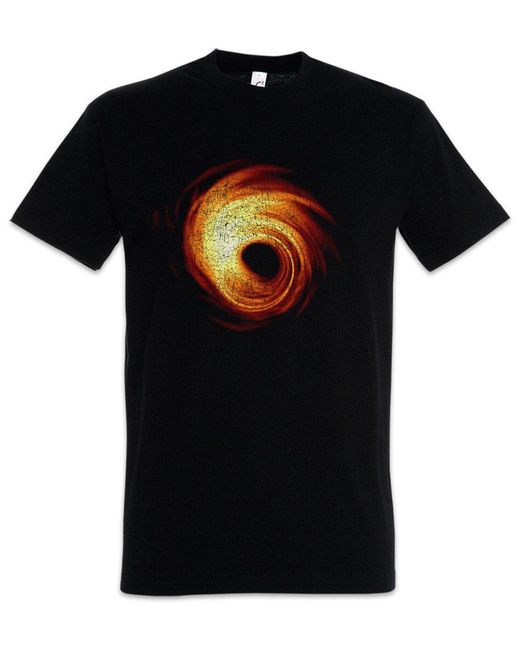 Urban Backwoods Print- Black Hole T-Shirt Schwarzes Loch Geek Nerd Space Station für Herren