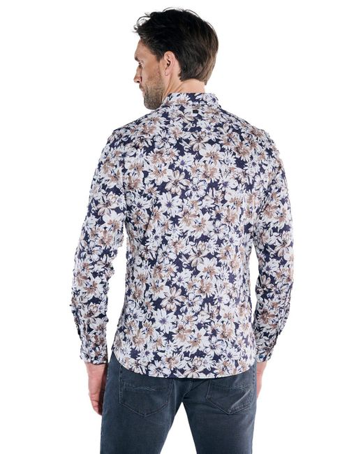 ENGBERS GERMANY Langarmhemd Langarm-Hemd aus flexiblem Warenmaterial in White für Herren