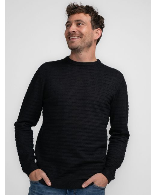 Petrol Industries Strickpullover Feinstrickpullover Adak in Black für Herren