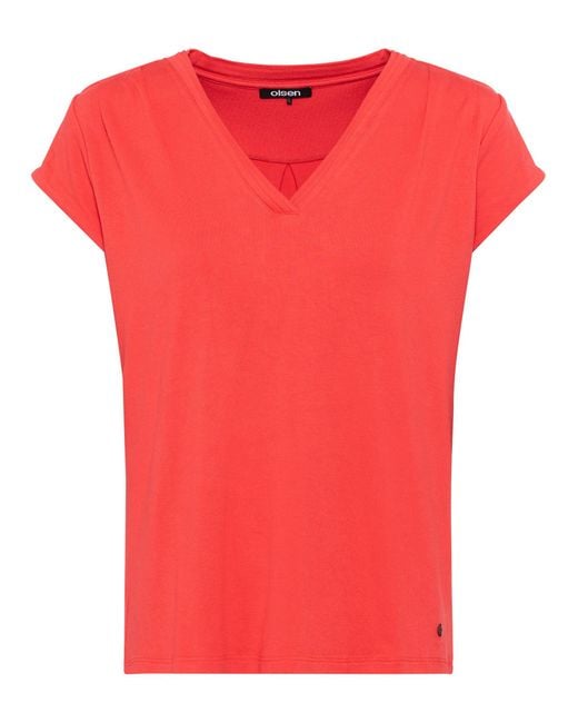 Olsen Red T-Shirt Short Sleeves