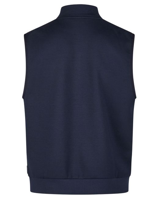 Hechter Paris Sweatweste Aus leichtem Modal-Mix in Blue für Herren