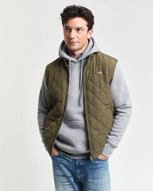 Gant Anorak Windcheater Weste in Green für Herren
