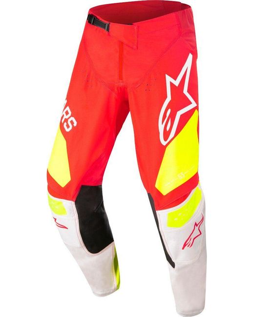 Alpinestars Motorradhose Techstar Factory Classic Motocross Hose abriebfest kühlend in Red für Herren