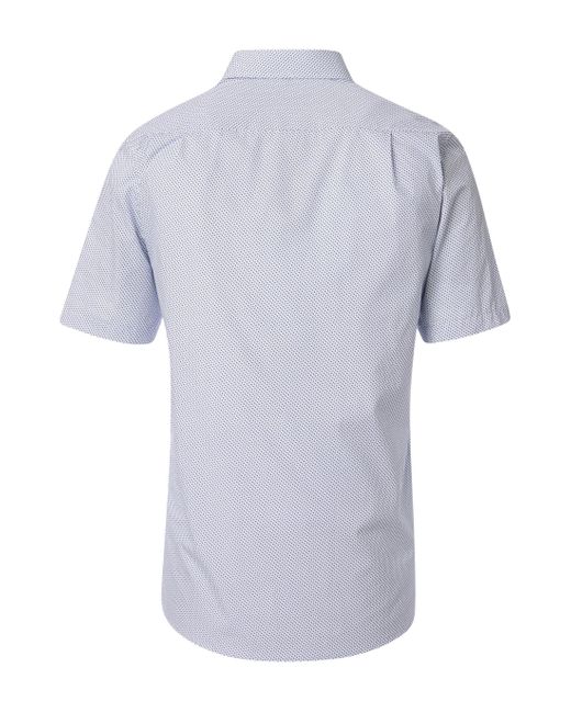 CASA MODA Businesshemd Kurzarm Print in Blue für Herren
