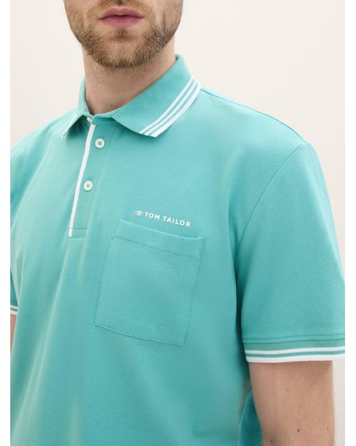 Tom Tailor Poloshirt mit Brusttasche in Blue für Herren