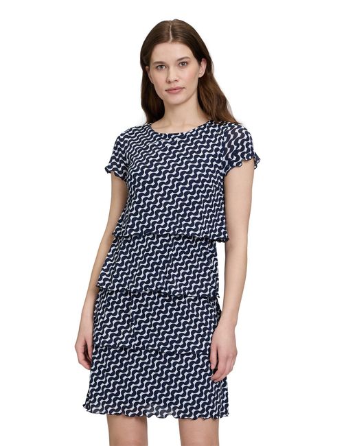 Betty Barclay Blue Blusenkleid Kleid Kurz 1/2 Arm 8813