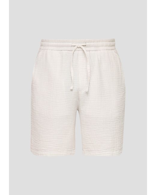 S.oliver Bermudas Shorts aus Baumwoll-Stretch mit Paspeltaschen Garment Dye in White für Herren