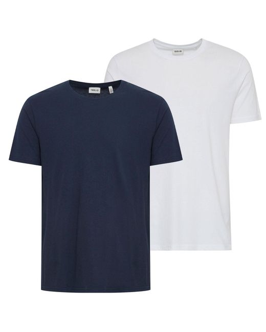 Solid Shirt SDROCK SS Tee (Set, 2-tlg., -) T-Shirts, Rundhals, Kurzarm, 2er Pack in Blue für Herren