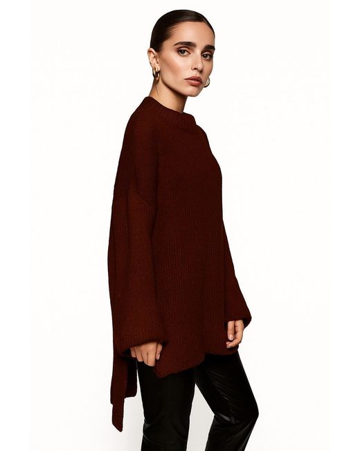 Worldclassca Purple Longpullover Oversize Strickpulllover)