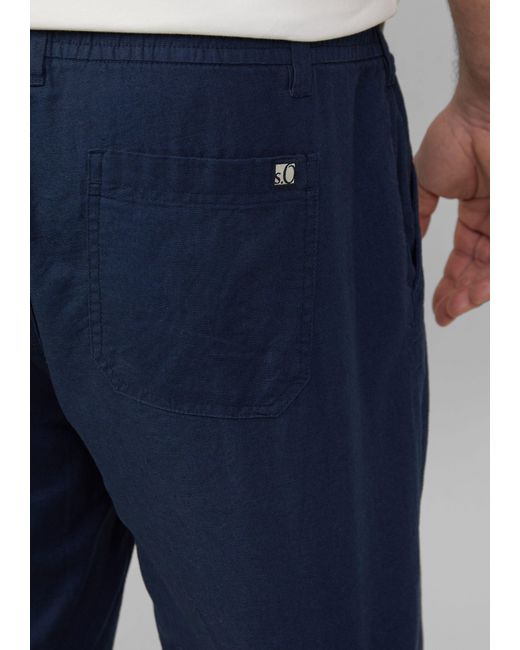 S.oliver Bermudas Detroit: Bermuda im Relaxed Fit Waschung in Blue für Herren