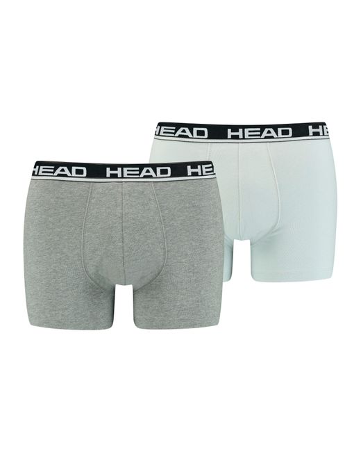 Head Gray BASIC BOXER 2P (2er Pack) mit elastischem Logobund