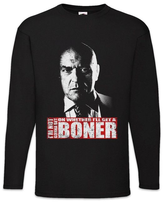Urban Backwoods Langarmshirt Hank Schrader Langarm T-Shirt Breaking DEA Walt White Heisenberg Bad in Black für Herren