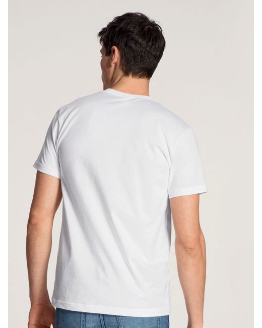 Calida T-Shirt (2-tlg) in White für Herren