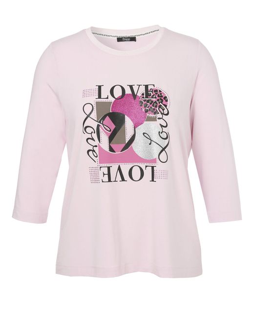 FRAPP Pink Print-Shirt (1-tlg) mit Front-Motiv