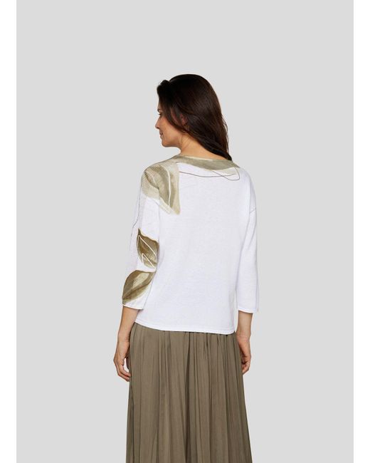 Rabe White Strickpullover