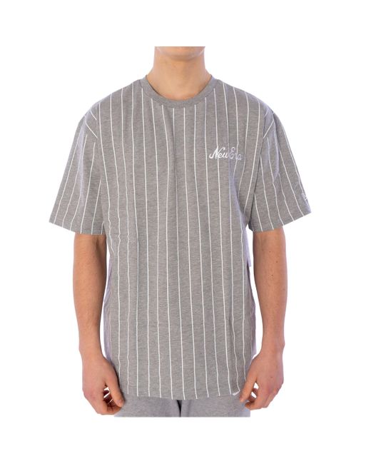 KTZ T-Shirt Oversized Pinstripe in Gray für Herren