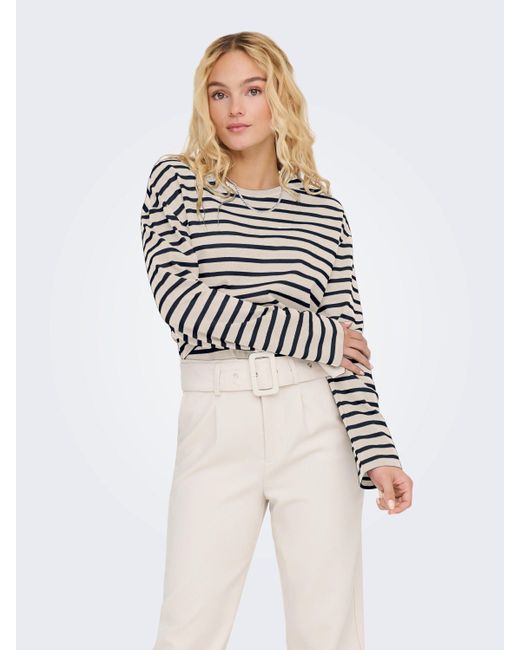 ONLY White Langarmshirt ONLNEW SOPH (1-tlg) Plain/ohne Details