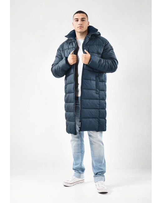 Alessandro Salvarini Winterjacke ASLoongi mit warmem Teddyfell und abnehmbarer Kapuze in Blue für Herren