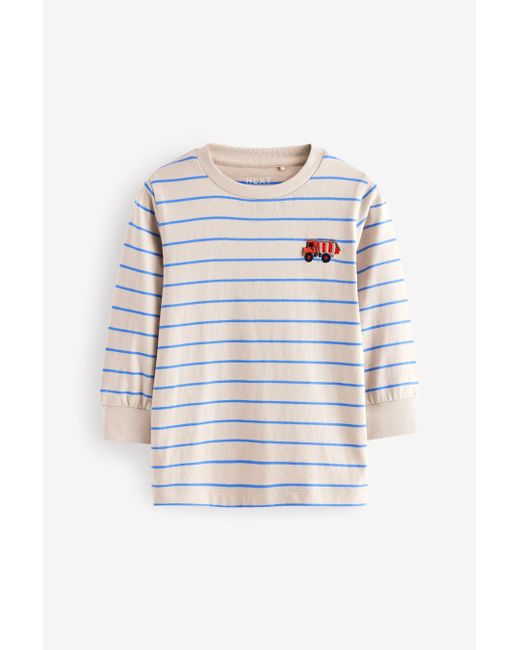 Next Langarmshirt Langarm-Shirts, 3er-Pack (3-tlg) in Blue für Herren