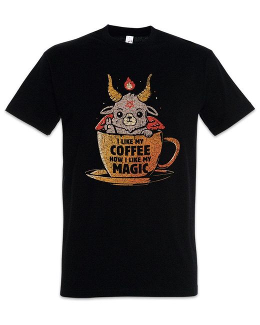 Urban Backwoods Print- Magic Coffee T-Shirt Fun Geek Nerd Science Scientist Kaffee in Black für Herren