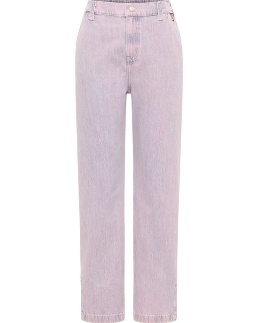 Mustang Pink Loose-fit-Jeans Hose