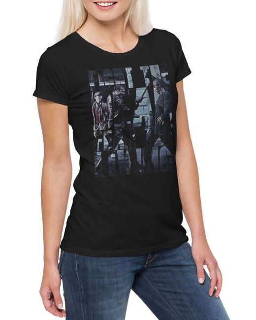 Urban Backwoods Black Print- Fight Dead Fear T-Shirt Zombie The Walking