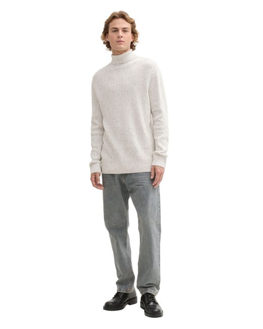 Tom Tailor Rundhalspullover in White für Herren
