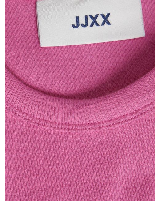 Jack & Jones Pink Blusentop JXFOREST STR SL RIB TOP JRS NOOS
