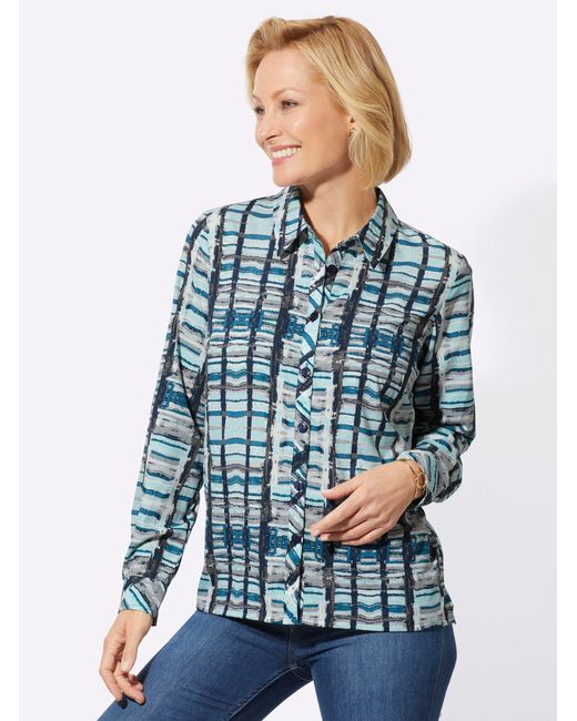 WITT Blue Klassische Bluse Langarmbluse