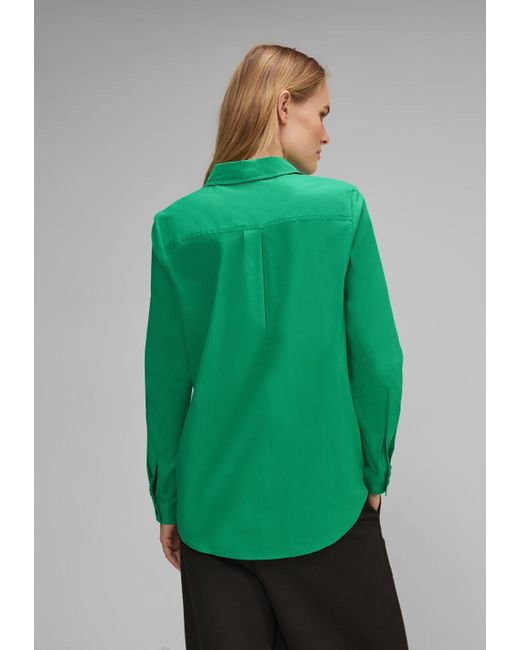 Street One Green Longbluse mit Turn-Up Funktion