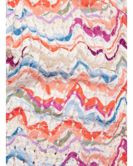 Rabe White Print- Modisches Shirt mit lebendigem Zickzack-Muster
