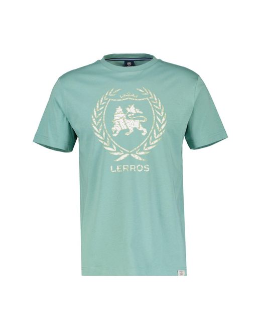 Lerros T-Shirt mit Logoprint in Green für Herren