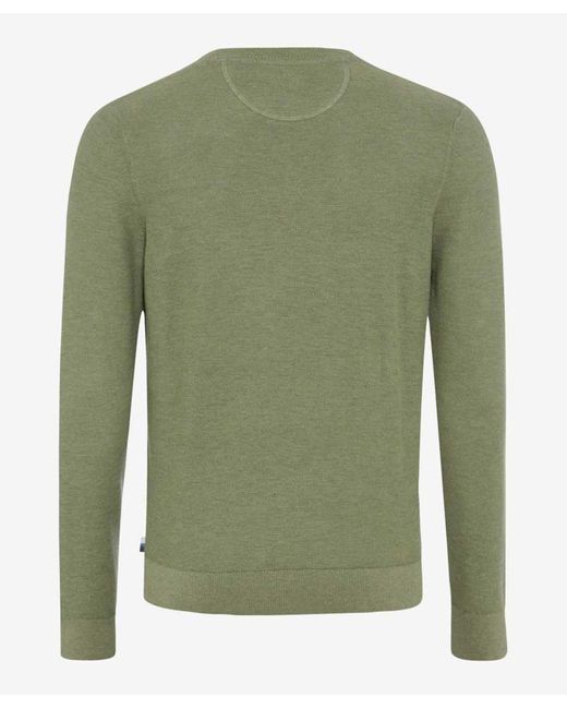 Brax Rundhalspullover Style Rick (24-4108) in Green für Herren