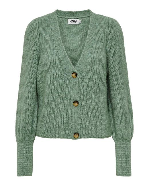 ONLY Green Kurzweste ONLCLARE L/S CARDIGAN KNT