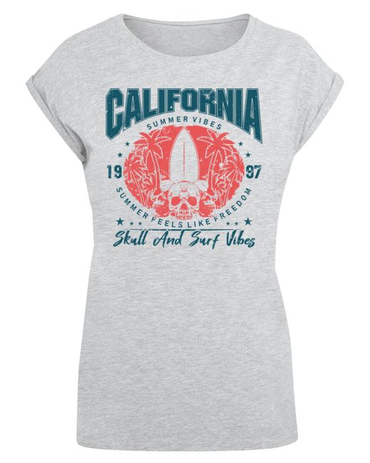 F4NT4STIC White Shirt California skull summer vibes Premium Qualität