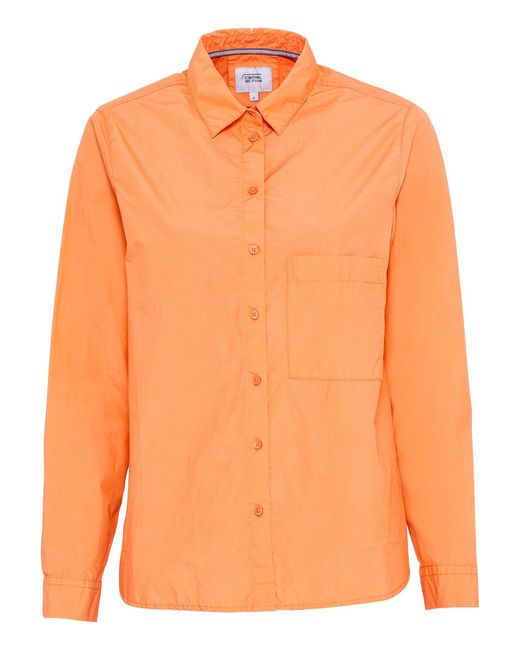 Camel Active Orange Langarmbluse Hemdbluse