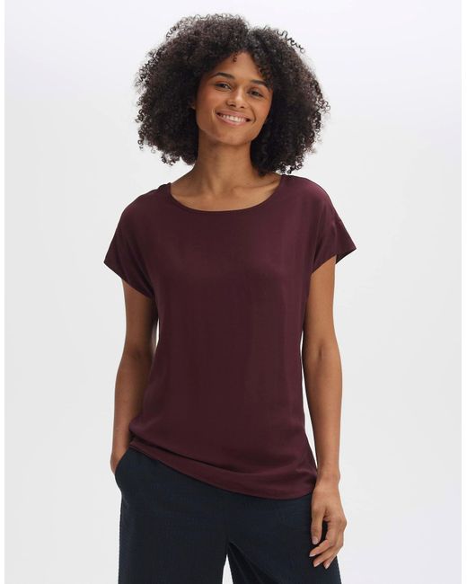 Opus Purple Kurzarmshirt Shirt Skita soft