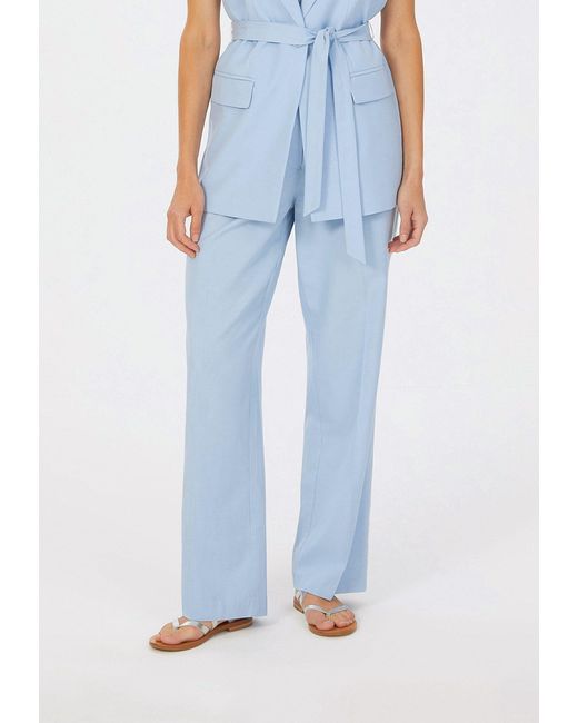 MARC AUREL Blue Bügelfaltenhose aus -Twill