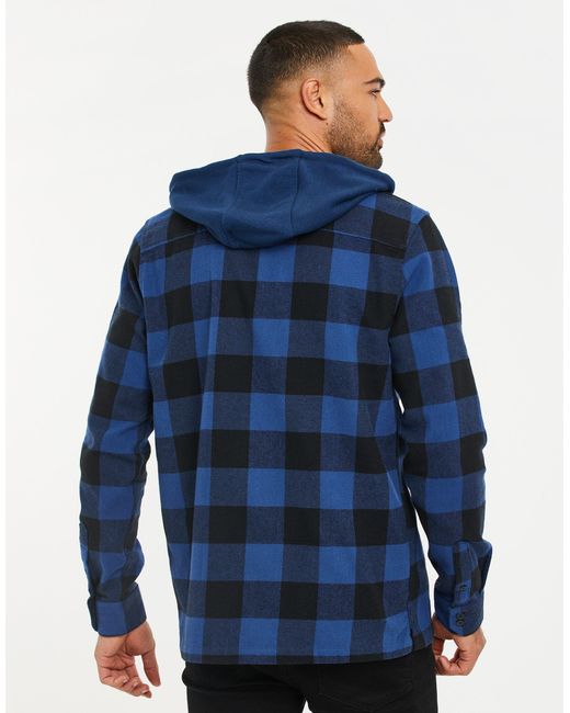 Threadbare Outdoorjacke (1-St) im tollen Karo-Design in Blue für Herren