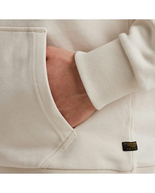 PME LEGEND Kapuzensweatshirt Hooded soft terry with logo mit Logostickerei in Natural für Herren