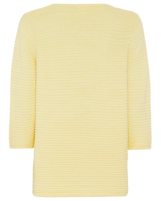 Olsen Yellow Rundhalspullover Pullover Long Sleeves