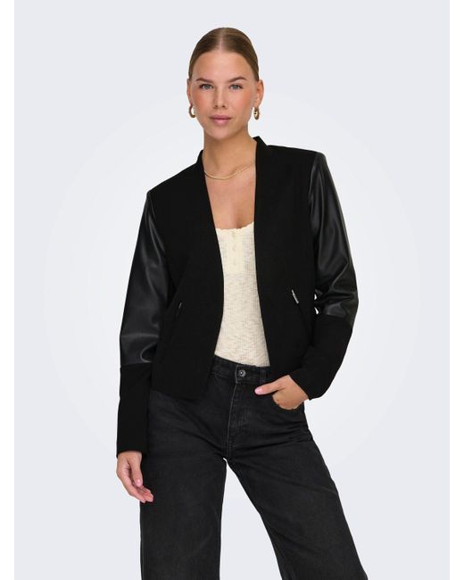ONLY Black Kurzblazer ONLFarida (1-tlg) Plain/ohne Details