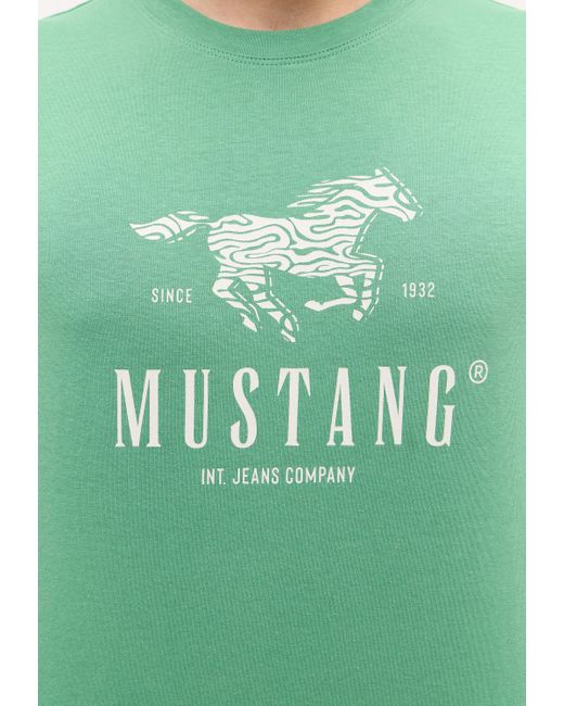 Mustang Kurzarmshirt T-Shirt in Green für Herren
