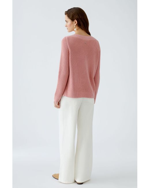 Ouí Pink Rundhalspullover Baumwollpullover