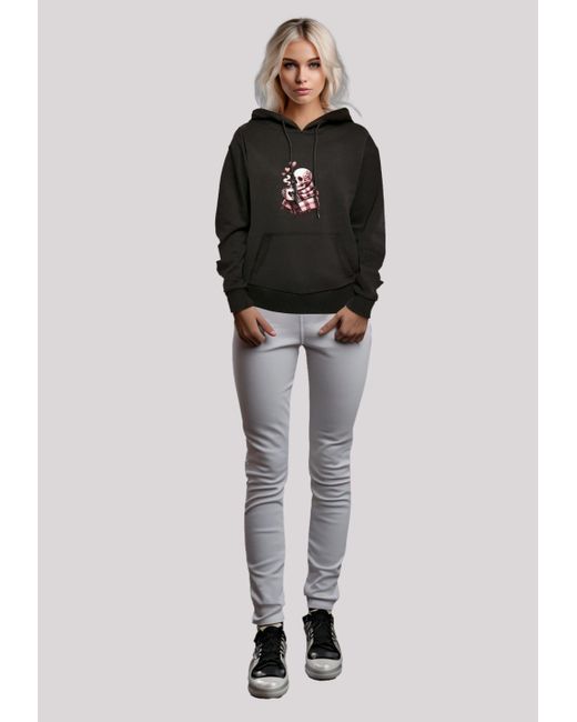 F4NT4STIC Black Kapuzenpullover Cozy Winter Skelett Premium Qualität