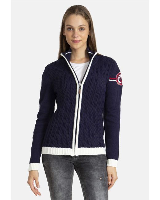 Sir Raymond Tailor Strickjacke Scottie mit hochwertigem Reißverschluss in Blue für Herren