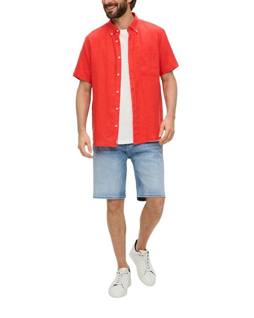 S.oliver Kurzarmhemd Hemd in Red für Herren